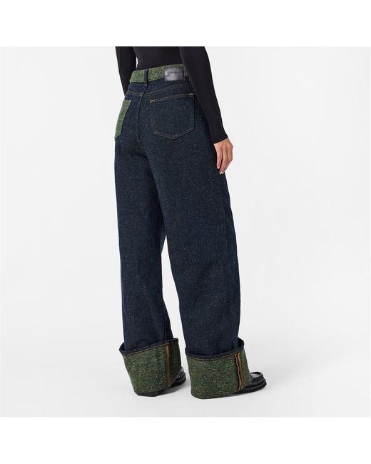 Ganni Blue Wide-Leg Jeans