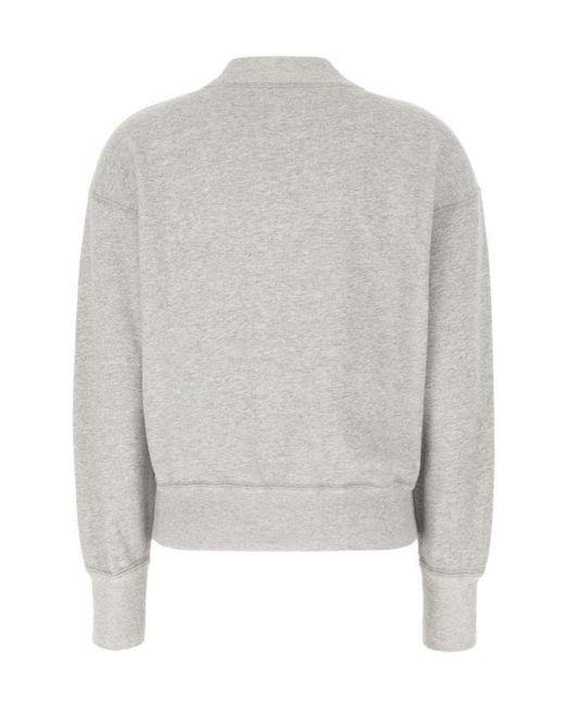 Isabel Marant Gray Isabel Marant Étoile Moby High Neck Logo Sweatshirt