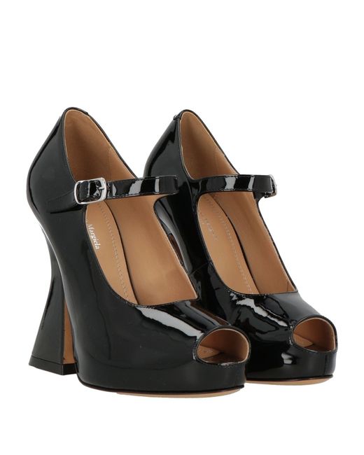 Maison Margiela Black Stylish And Comfortable Patent Leather Mary Jane High Heels