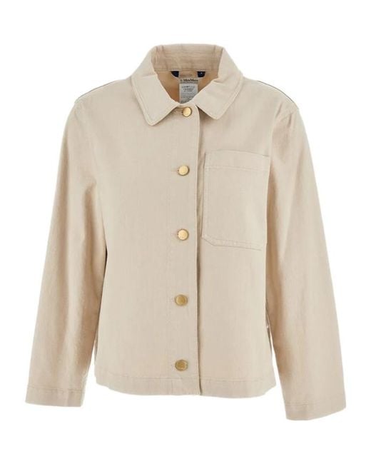Max Mara Natural Studio Button-Up Jacket