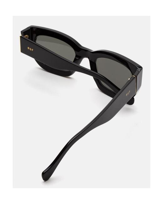 Retrosuperfuture Black Alva Rectangle Frame Sunglasses for men