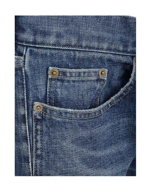 Saint Laurent Blue Wash Jeans for men