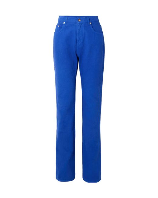 Gabriela Hearst Blue High-Waisted Straight Leg Jeans