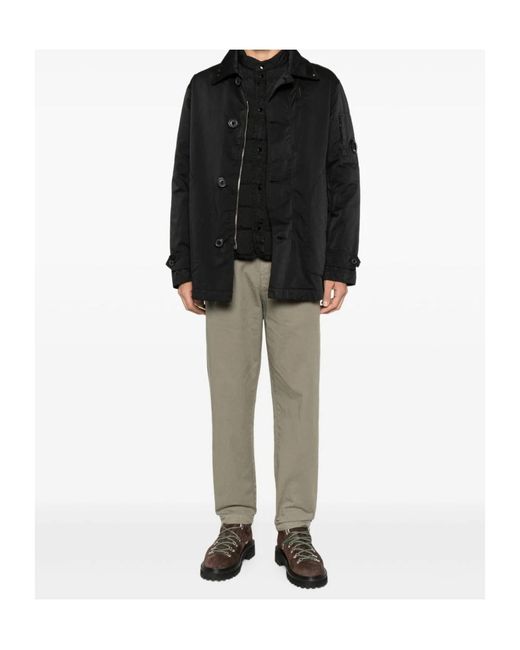C P Company Black Buttoned Jacket for men