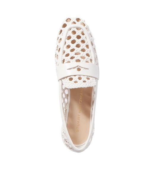 Stuart Weitzman White Breathable Flat Shoes