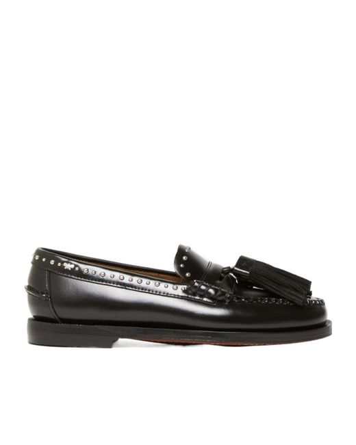 Weekend by Maxmara Black Leather Moccasins With Tassels