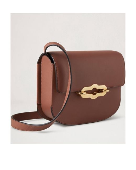Mulberry Brown Pimlico Foldover Top Crossbody Bag