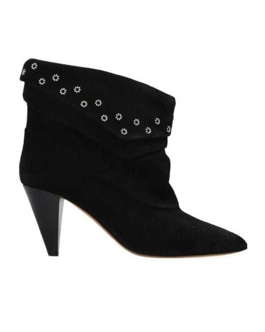 Isabel Marant Black High-Heeled Ankle Boots