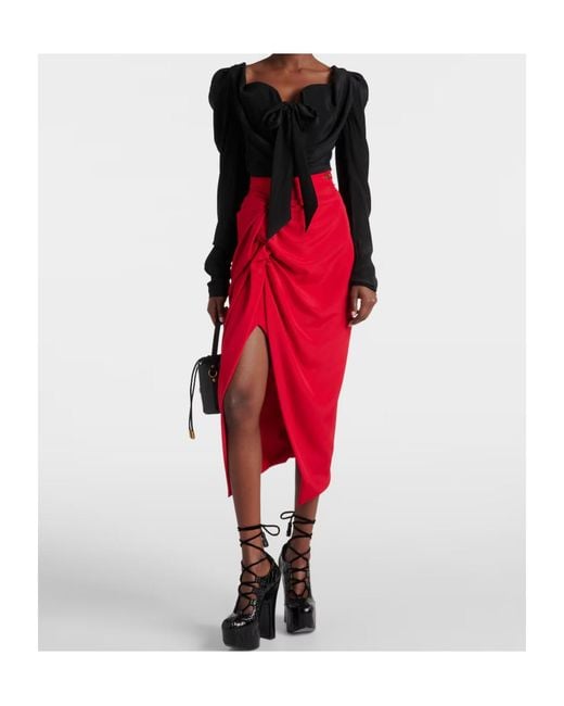 Vivienne Westwood Black Tie-Detail Silk Top