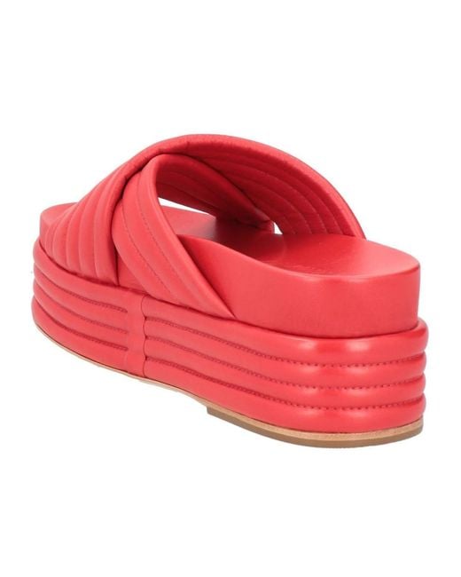 Farm Rio Red Simple Leather Sandals