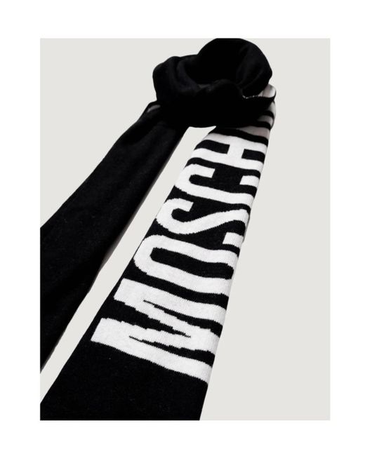 Moschino Black Contrasting Scarf