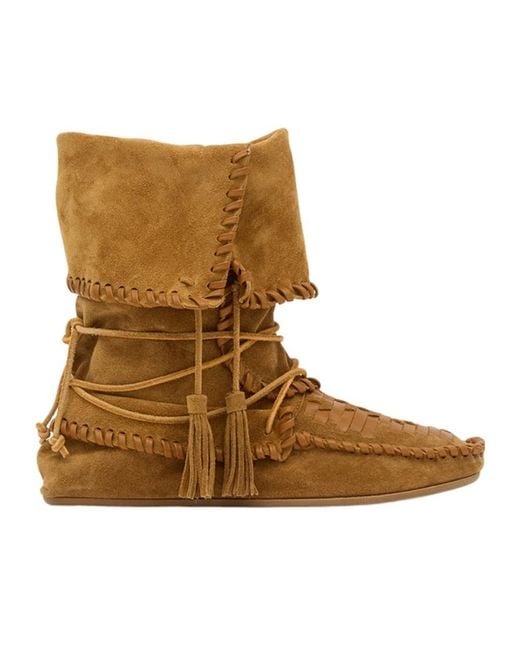 Isabel Marant Brown Tassel Detailed Boots