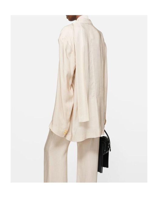 Acne Natural Single-Breasted Suit Jacket