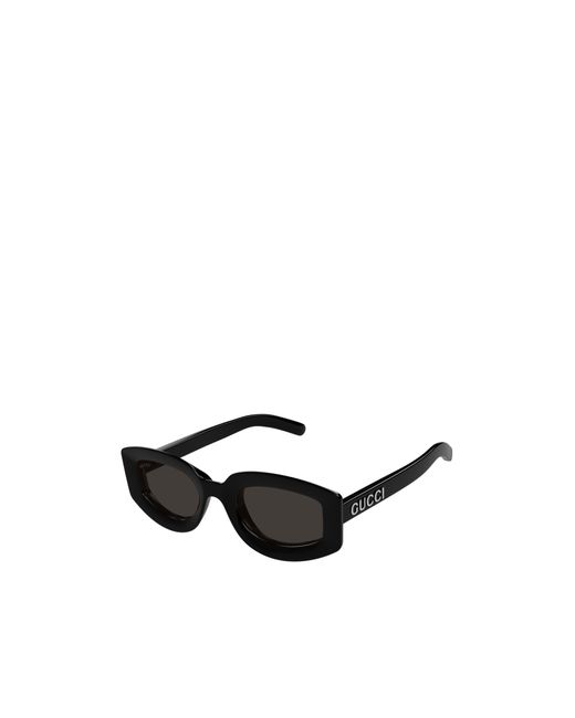 Gucci Black Eyewear Oval Frame Sunglasses