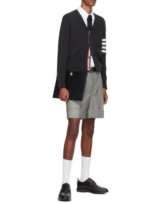 Thom Browne Black Logo Printed Document Holder for men