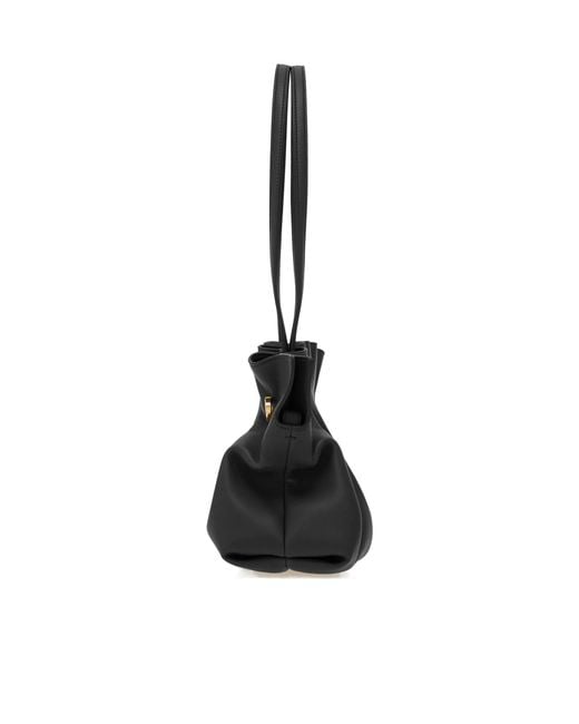 Ferragamo Black Small Piercing Shoulder Bag