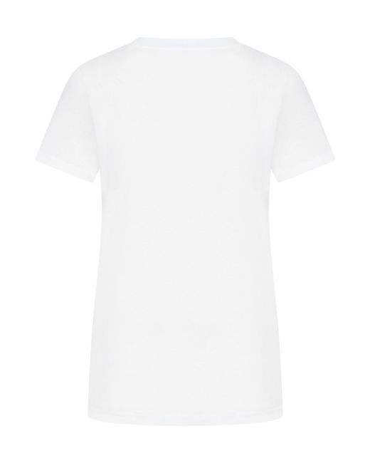 Max Mara White Acacia Straight Hem Crewneck T-Shirt