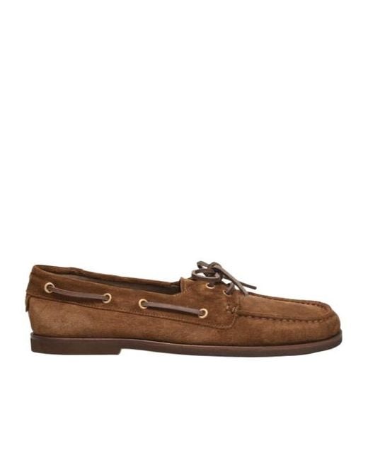 Gianvito Rossi Brown Vande Leopard Printed Slip-On Boat Shoes