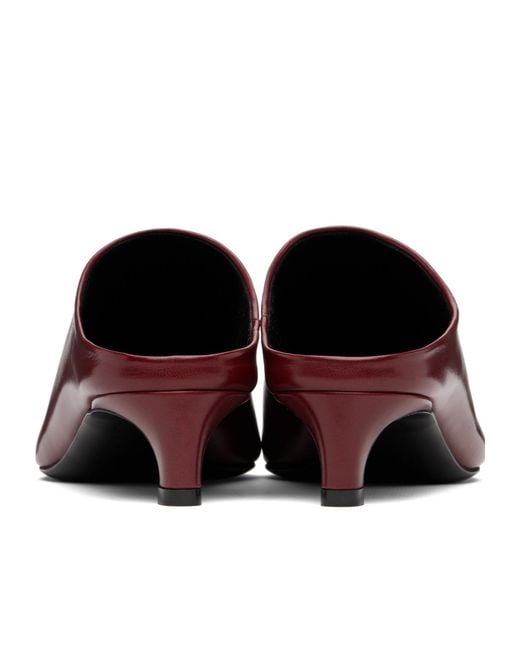Jil Sander Brown Pointed-Toe Mules