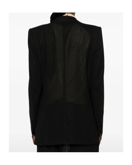 Tom Ford Black Double-Breasted Buttoned Blazer
