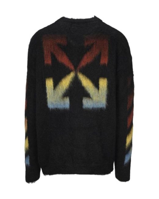 Off-White c/o Virgil Abloh Black Diagonal Arrows Knitted Jumper for men