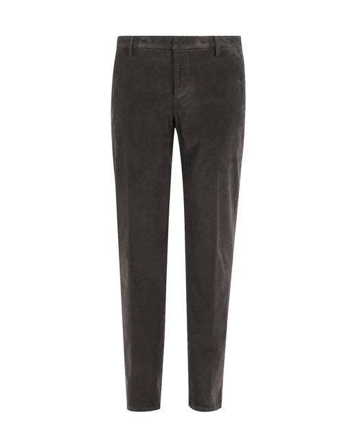 Dondup Gray Corduroy Trousers for men