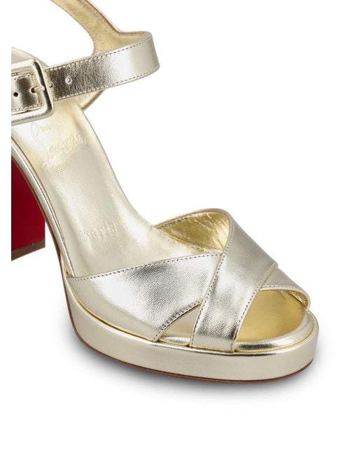 Christian Louboutin Metallic Cora Heeled Sandals