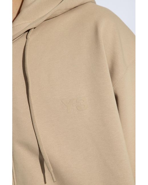 Y-3 Natural Logo Printed Zipped Hoodie for men