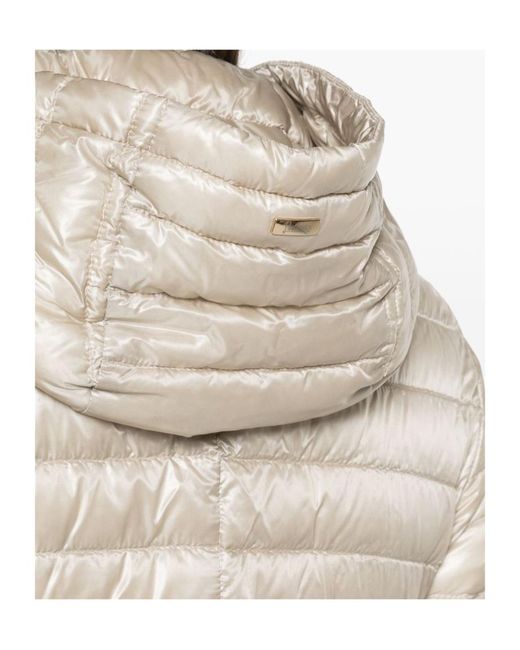 Herno White Quilted Hooded Down Jacket