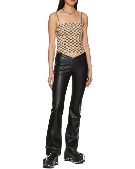 M I S B H V Pink Chain-Embellished Monogram Top
