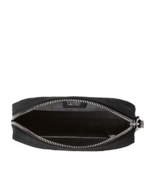 Fendi Black Ff Micro Make Up Bag for men