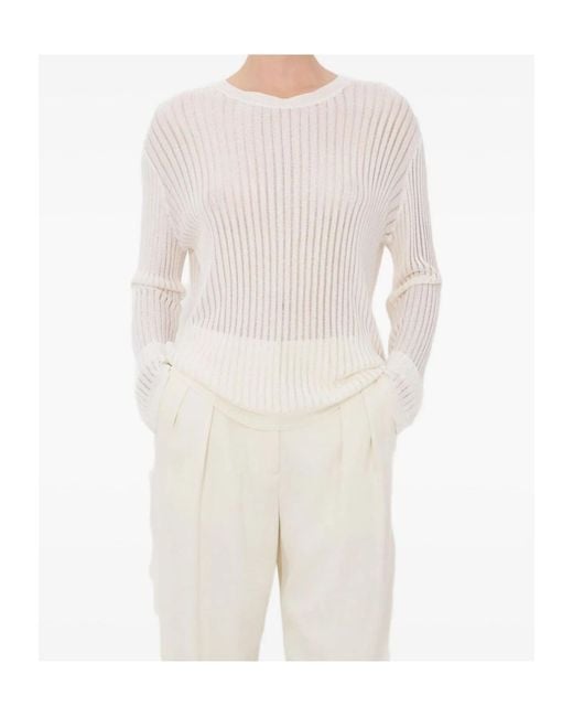Loulou de Saison White Hedora Knitted Sweater