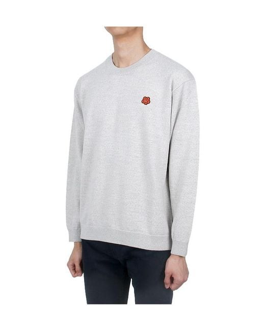 KENZO Gray Long-Sleeved Sweater for men