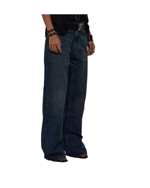 R13 Gray Darcy Loose Straight Jeans