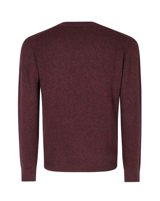Roberto Collina Purple Crew-Neck Sweater for men