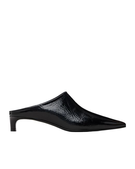 Jil Sander Black Pointed Mules