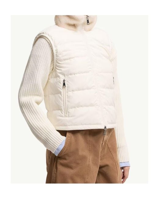 Moncler White Removable Down Filling Jacket