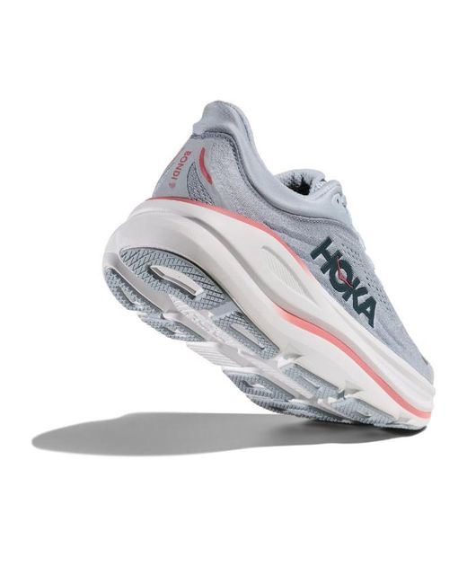 Hoka One One Gray Bondi 9 X Wide Low-Top Sneakers