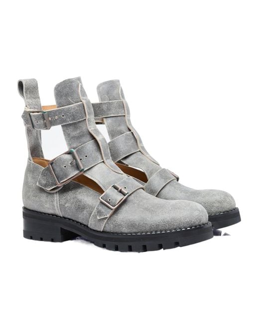 Vivienne Westwood Gray Rome Distresses Boots for men