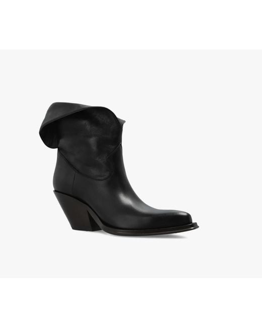 Chloé Black Pointed-Toe Ankle Boots