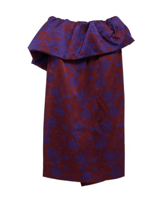 Dries Van Noten Purple Turned Neck Dress