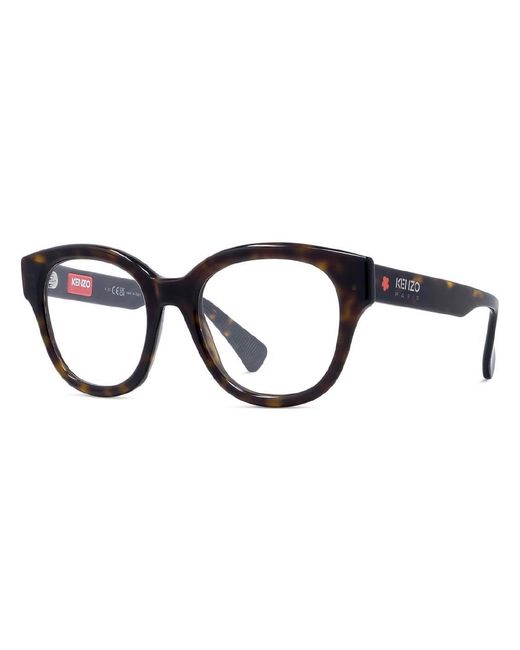 KENZO White Full-Rimmed Glasses (With Non-Prescription Lenses)