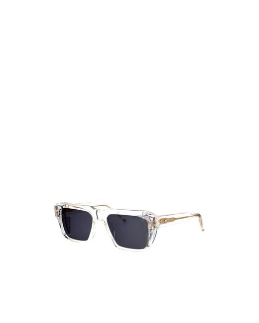 Akoni Blue Rectangle-Frame Sunglasses for men