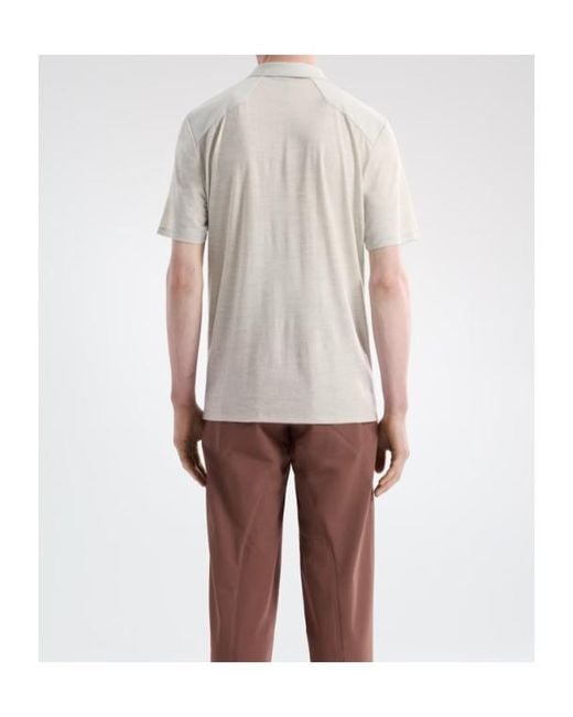 Veilance White Heather Polo Shirt for men
