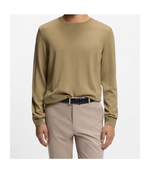 Boss Natural Crew-Neck Sweater for men