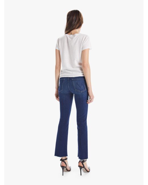 Mother Blue The Hustler Cropped Jeans