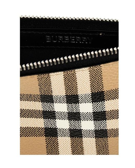 Burberry Multicolor Check Printed Zipped Wallet for men