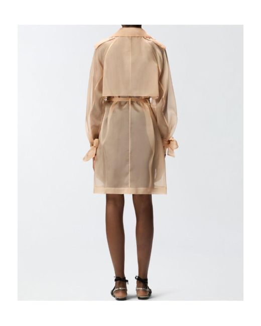 Pinko Natural Double Breasted Trench Coat