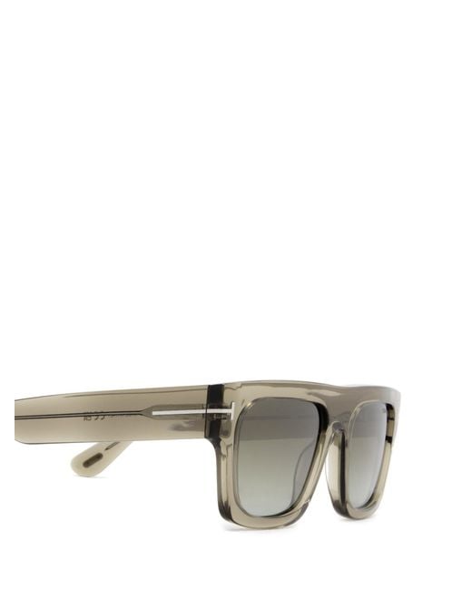 Tom Ford Metallic Eyewear Fausto Square Frame Sunglasses for men