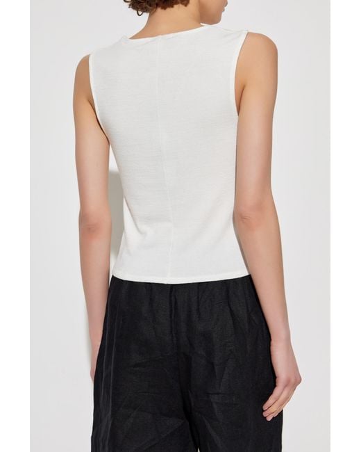 Rag & Bone White Top With Decorative Buttons